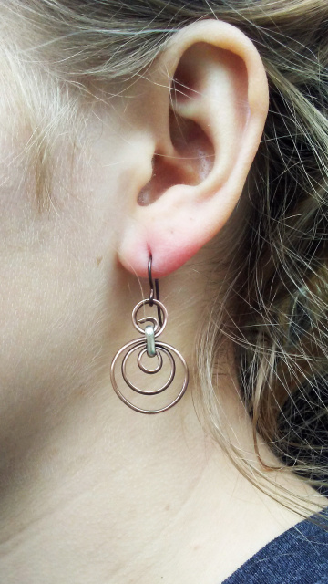 Double Hoop Copper Earrings